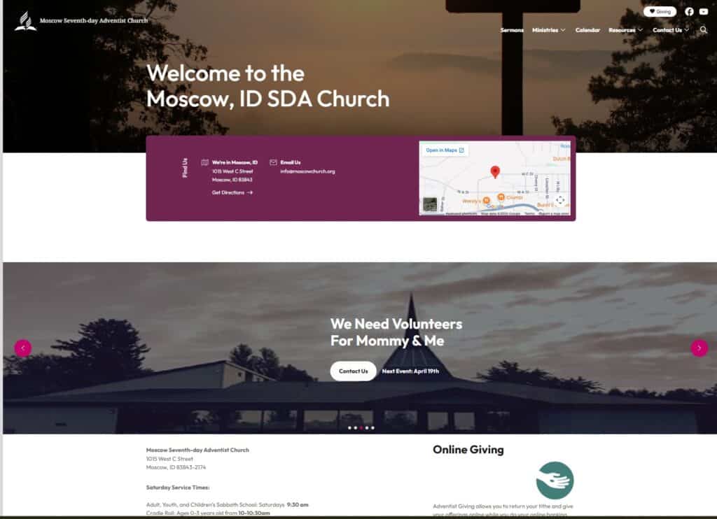 Moscow SDA Church community projects and outreach programs.